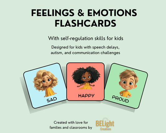Feelings & Emotions Cards with Self-Regulating skills for Kids
