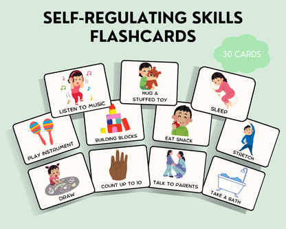Feelings & Emotions Cards with Self-Regulating skills for Kids